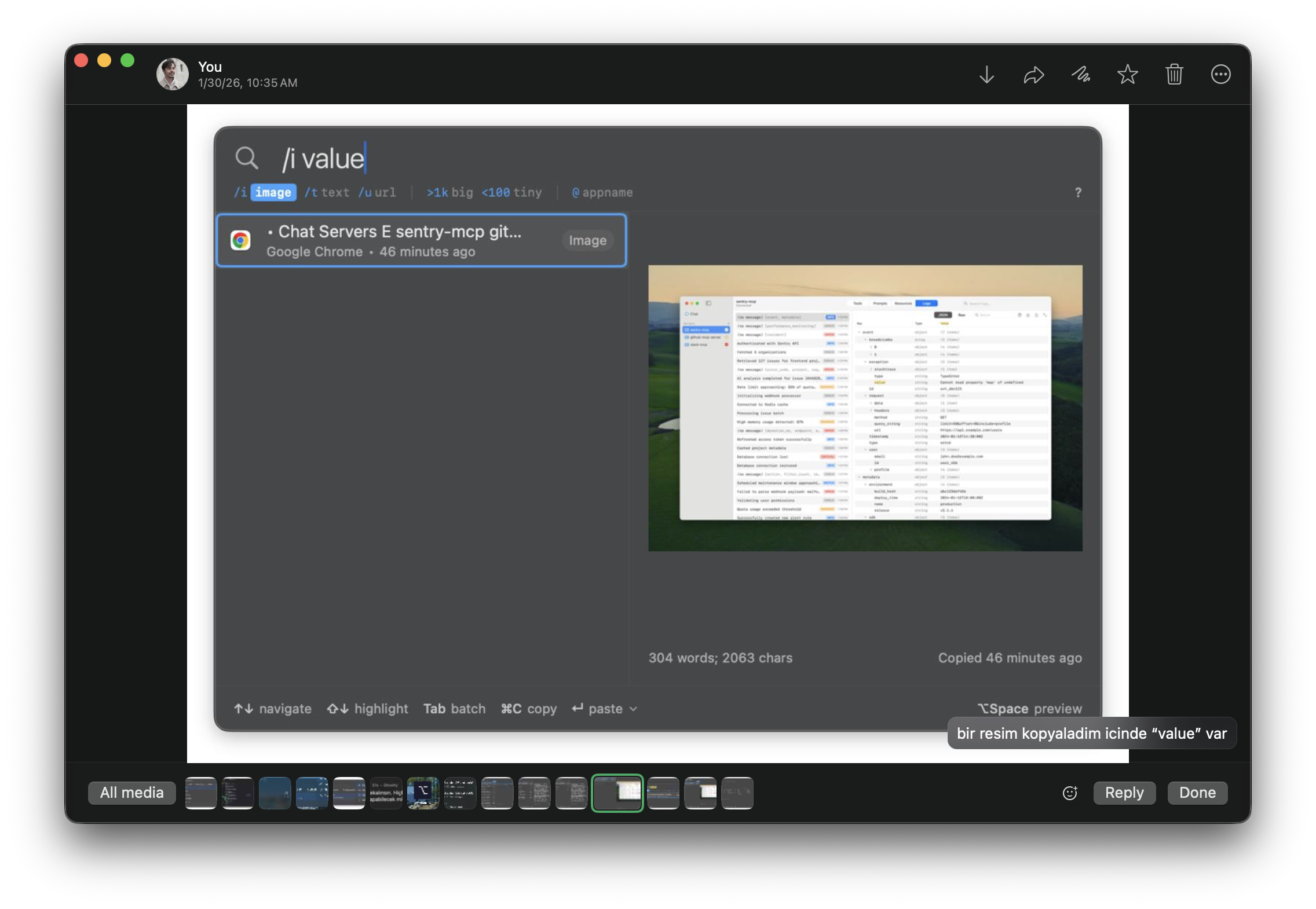 Resim içinde OCR ile arama